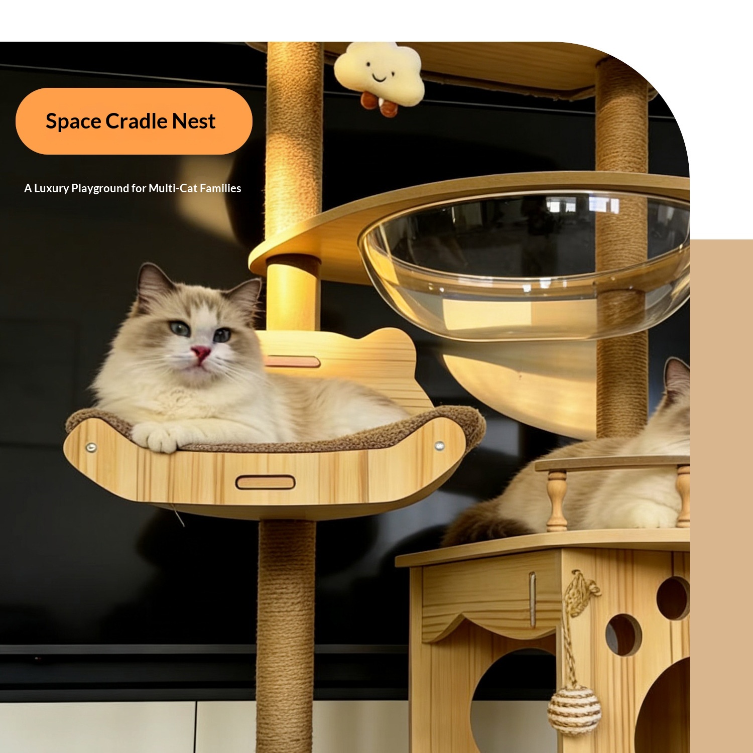 Cross-Border Cat Climbing Frame All-in-One Small Apartment Space-Saving Jumping Platform Home Cat Tree Cat Toy Model Y-39