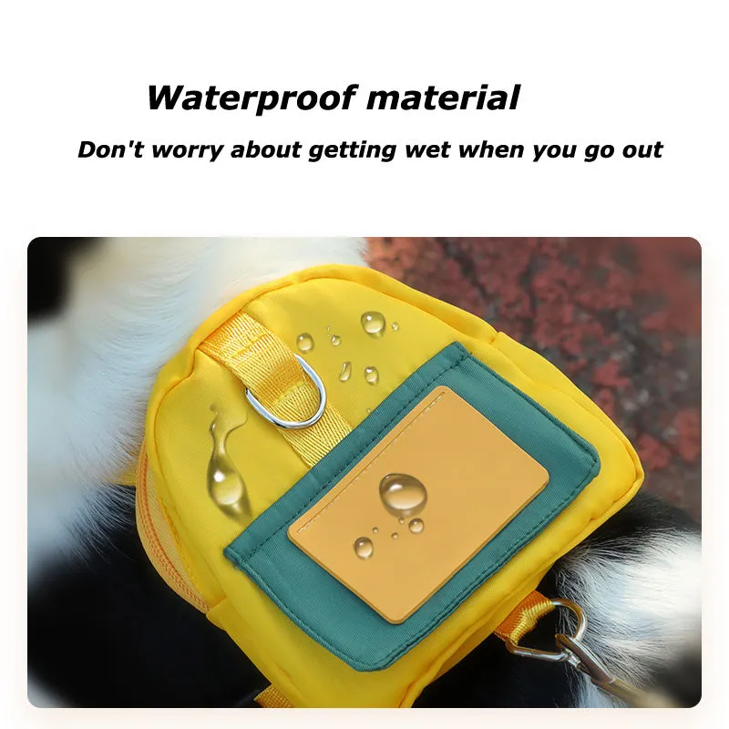 High Quality Outdoor Travel Cartoon Cute Adjustable Cat Dog Harness Backpack Custom Logo Pet Backpack Harness