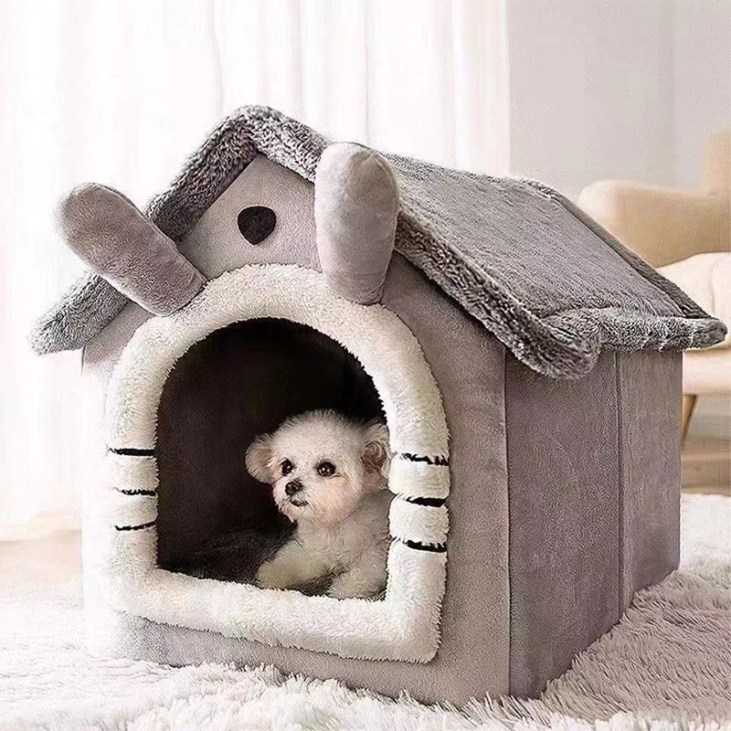 Indoor Warm Dog House Soft Pet Bed Tent Dog Kennel Cat Cave Bed With Removable Cushion Suitable For Small Medium Large Pets