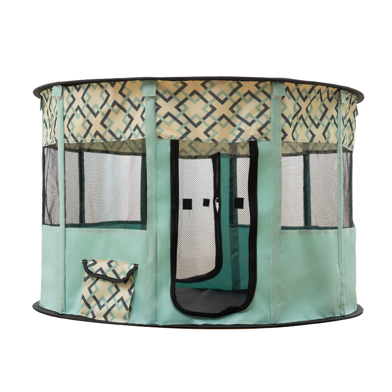 High-quality Oxford Fabric Washable Portable Foldable Pet Circular Playpen Fence Tent with Carrying Bag