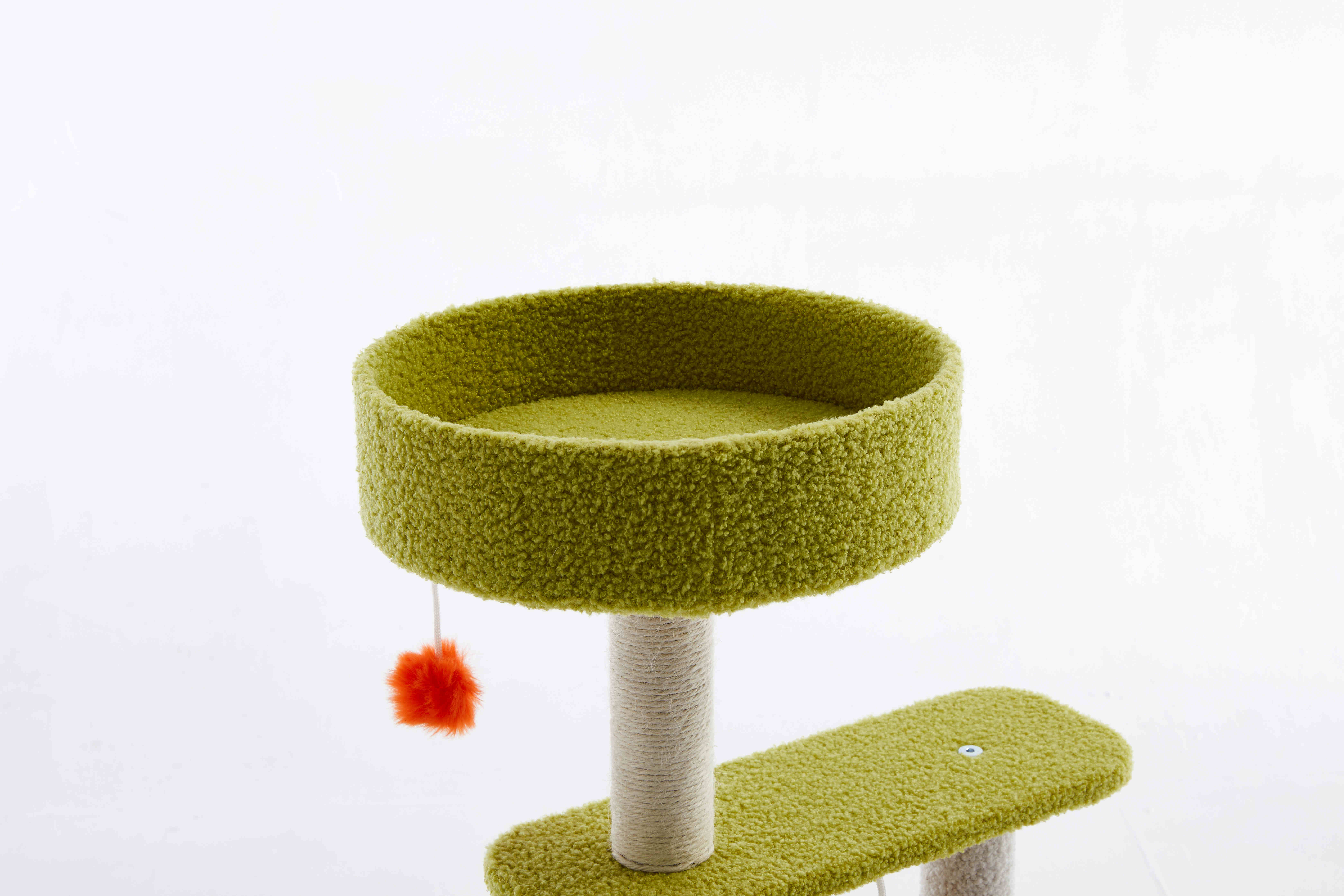 2024 New Design Three Layer Cat Tree Tower Houses Scratches Climbing Cute Luxury Wood Pet Cat Tree