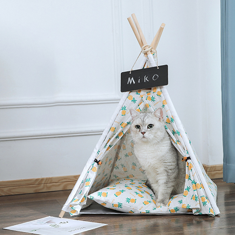 Wholesale Factory Outdoor Camping China Pop Up Portable Pet Dog Cat Teepee Bed Tent For Dogs