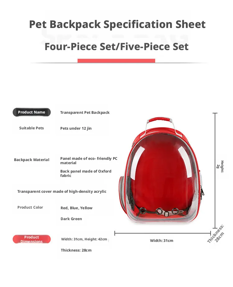 Pet Backpack View 1