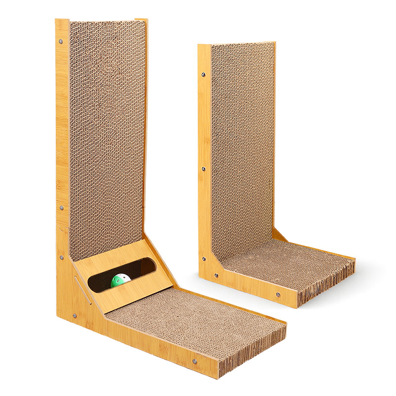 L-Shaped Wear-Resistant Non-Shedding Cat Scratching Board Wall-Mounted Cat Scratcher
