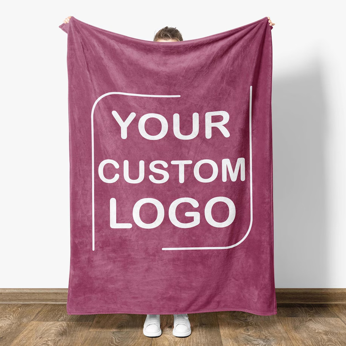 Custom Fleece Blanket With Logo Personalized Blankets Custom Throw Blanket Soft Warm Blanket Wholesale
