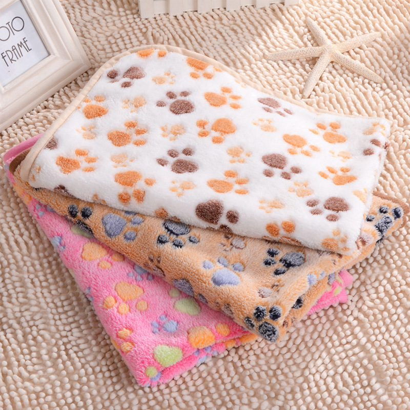 Dropshipping Extra Thick Velvet Luxury Cat Kids Dog Bed Cover Anti-Anxiety Cozy Calming Soft Print Pet Blanket Throws Foldable