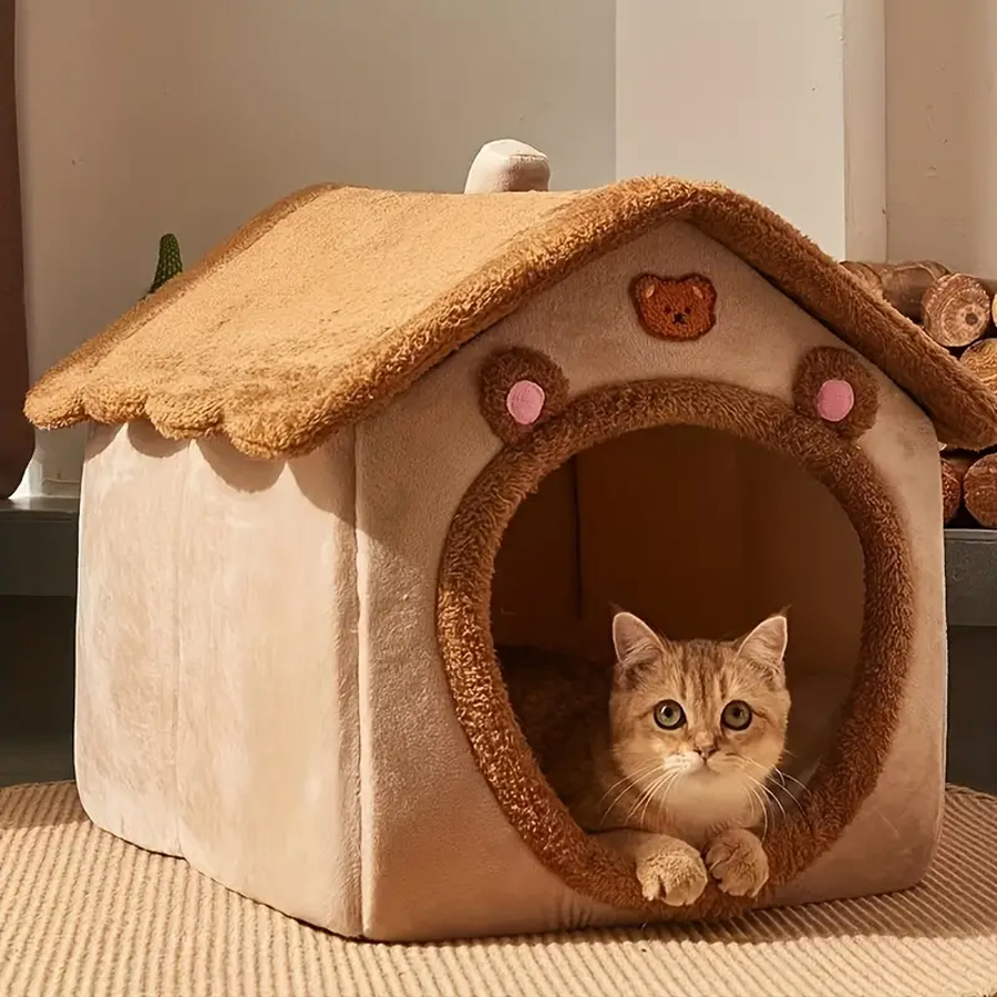 Foldable Removable Washable Luxury Pet House Sofa Bed for Extra Small Dogs Small Medium Cats Animal Rectangle All Seasons