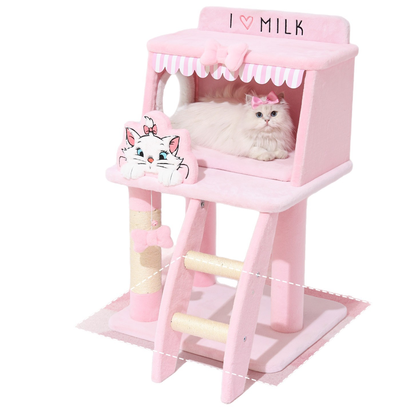 Mary Modern All-Season Large Cat-Specific Cat Climbing Frame with Integrated Nest Space-Saving Sisal Toy for Cats of All Sizes