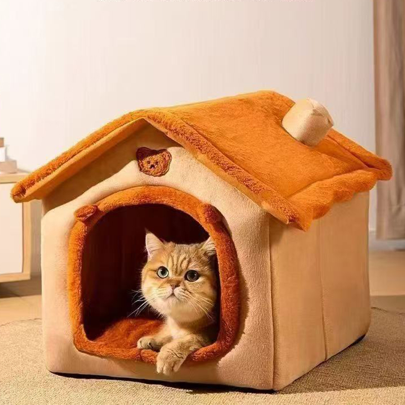 Indoor Warm Dog House Soft Pet Bed Tent Dog Kennel Cat Cave Bed With Removable Cushion Suitable For Small Medium Large Pets