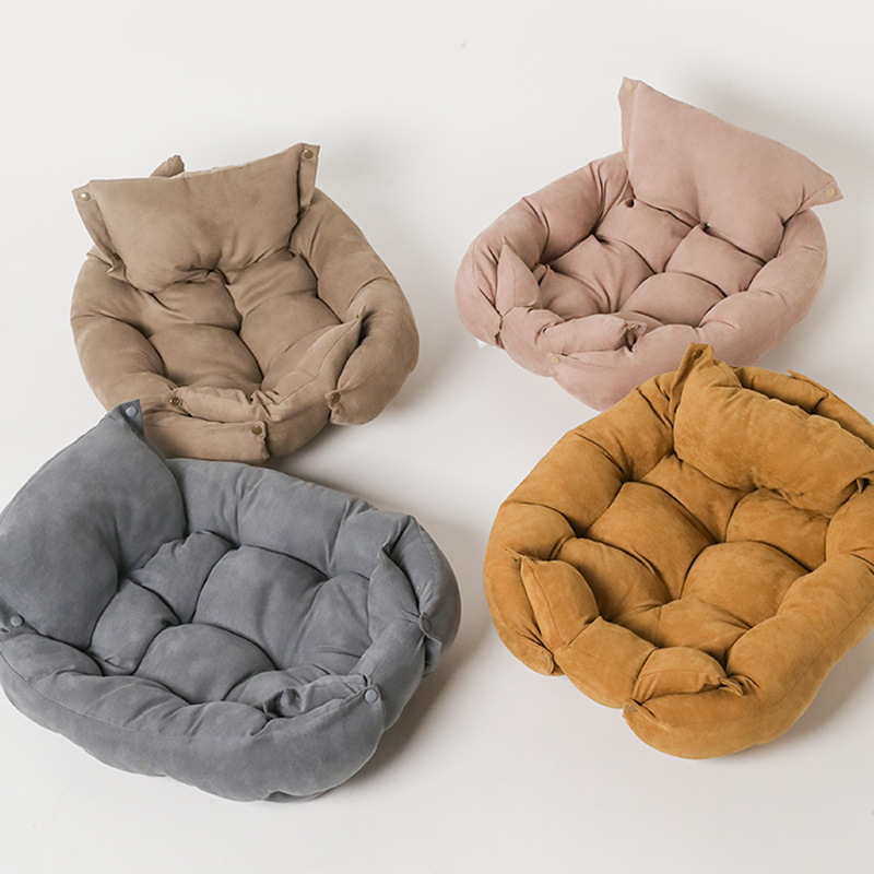 Foldable Luxury Dog Sofa Bed Solid Rectangle Eco-Friendly Modern Washable Portable Large Cushion 100% Cotton All Seasons