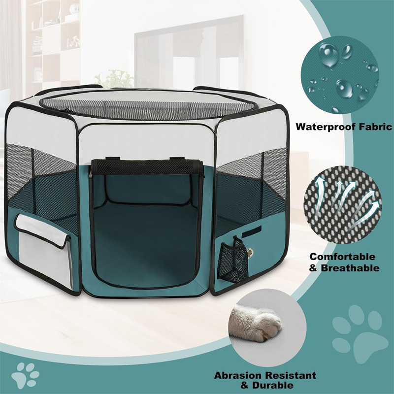 Oxford Foldable Pet Cage Dog Tent Pet Playpen Cat Dog Cage Indoor Pet Interactive Tent