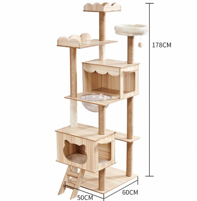 New Style Plush Cat Tree Tower Furniture Indoor Kitty Pet Play House with Scratching Post for Cats and Kittens