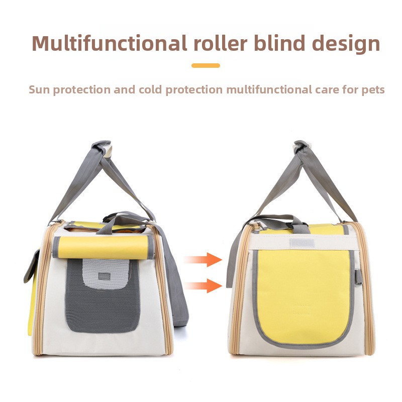 Oxford Breathable Double Shoulder Pet Carrier Bag Large Capacity New Square Design Fashionable Foldable Travel Bag Dogs Zipper