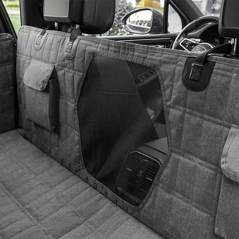 Car Pet Mat Oxford Material Cotton Filled Waterproof Anti-Scratch Dog Hard Car Seat Cover for Back Seat with Hard Bottom