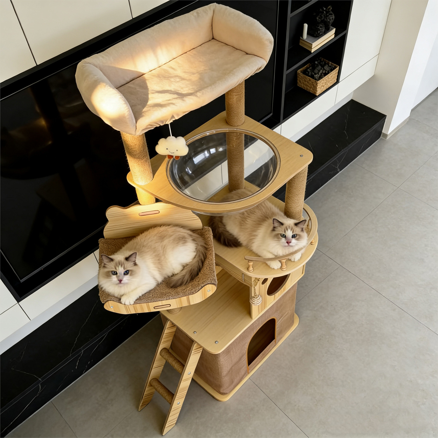 Cross-Border Cat Climbing Frame All-in-One Small Apartment Space-Saving Jumping Platform Home Cat Tree Cat Toy Model Y-39