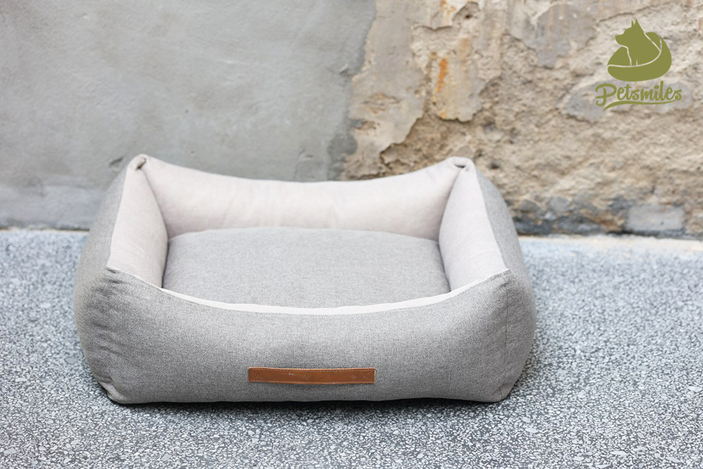 Rectangular Linen Fabric Dog Sofa Bed Comfortable Sustainable Pet Sofa Bed