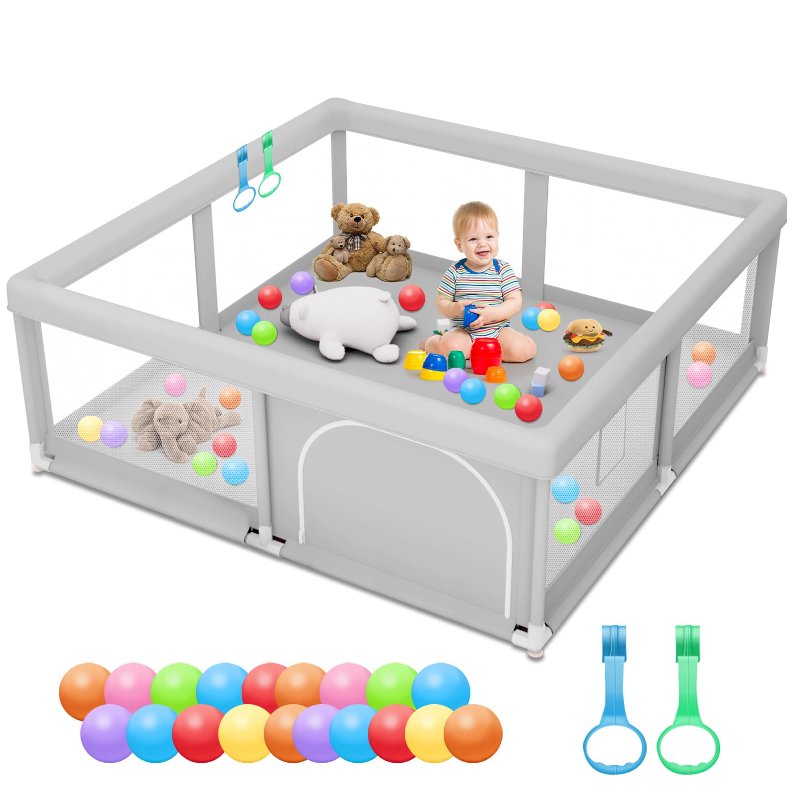 Wholesale Modern Oxford Eco-friendly Panel Design Portable Baby Playpen Living Room Use Safe Indoor Outdoor Crawling Playpen For