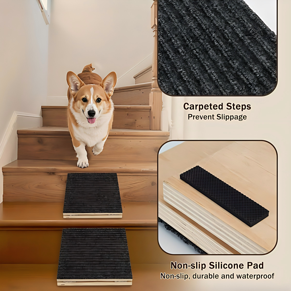 Fold Lightweight Wooden Pet Dog Slope Ladder Dog Climbing Ramp For Indoor Use