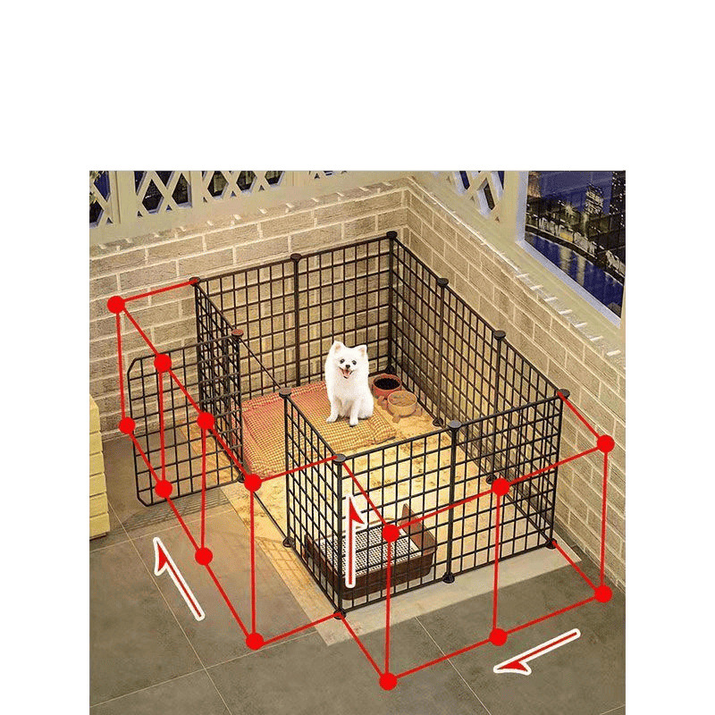 Foldable Dog Playpen for Puppies & Small Breeds Indoor Pet Fence with Lockable Gate Durable Metal Cage Alternative
