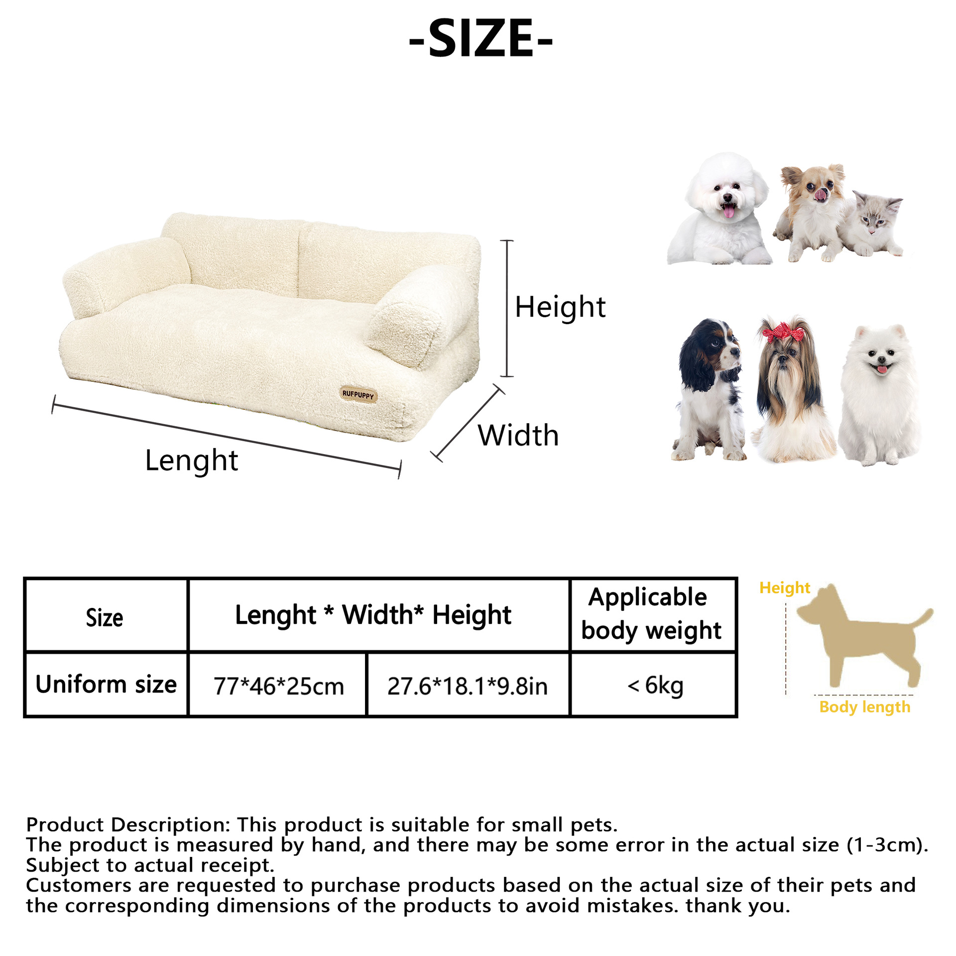 Cross-Border Hot-Selling Korean Style Classic Simple Small Dog &amp; Cat House All-Season 100% Polyester Carton Pet Sofa