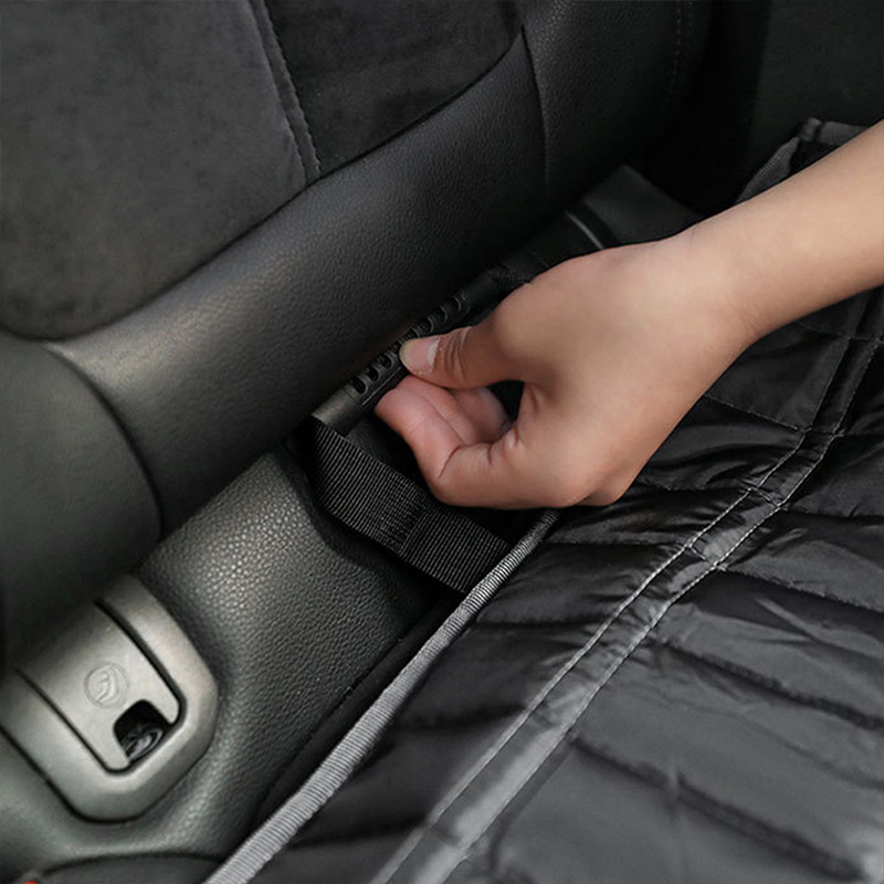 Car Pet Mat Oxford Material Cotton Filled Waterproof Anti-Scratch Dog Hard Car Seat Cover for Back Seat with Hard Bottom