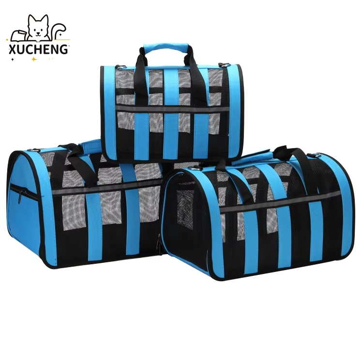 Wholesale Solid Portable Foldable Cat Pet Carrier Backpack Bag Easy Carry Travel Bag Zipper Available Colorful Handbag Designs