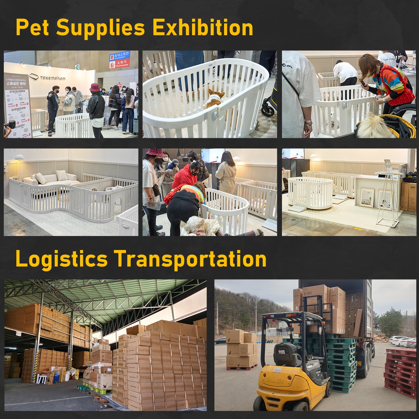 201*136*60cm Two Rooms Modern Dog Playpen Easy Assemble Foldable Kennel Enclosure Fence for Small Medium Size Puppies Pets