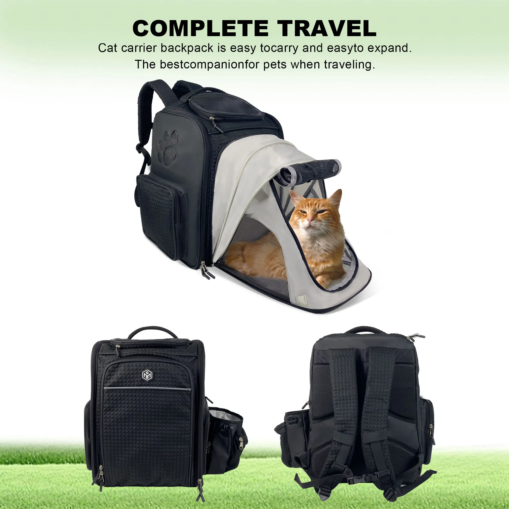 Portable Expandable Pet Backpack Breathable Pet Carrier Backpack Pet Carrier Box