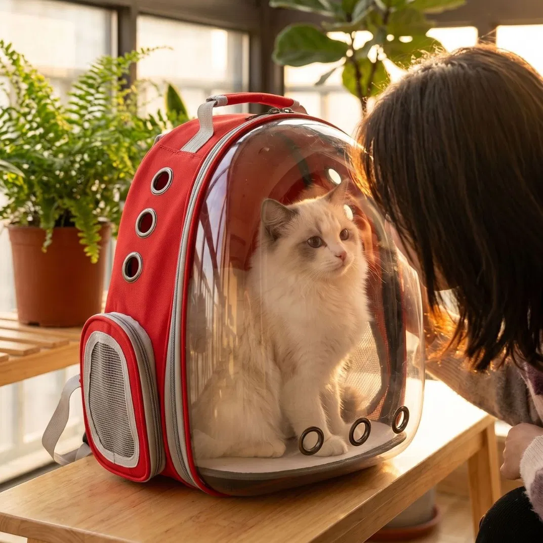 Transparent Space Capsule Pet Backpack, Breathable Travel Carrier
