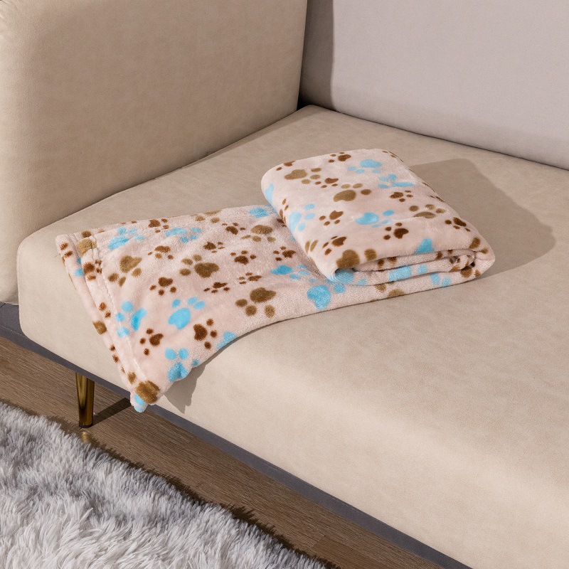 Cross-Border Bestseller Pet Dog Crate Mat Blanket - Warm Double-Sided Thickened Flannel Blanket for All Seasons