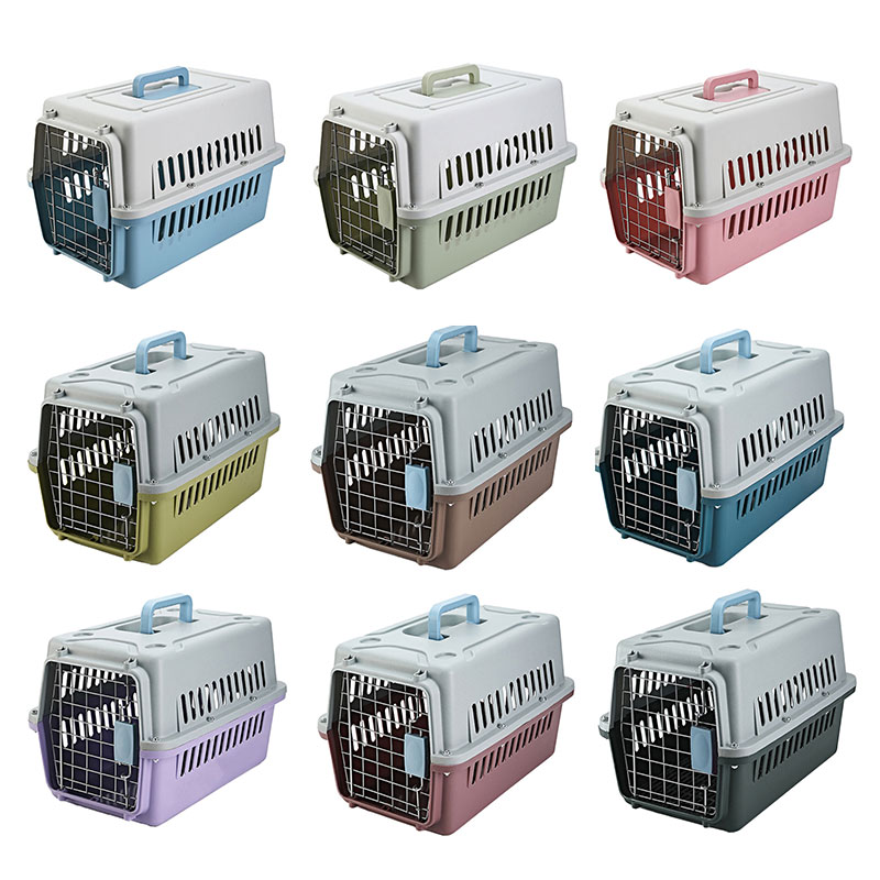 Fast Delivery Airline Approved Portable Plastic Large Air Travel Kennel on Wheels Pet Dog Cat Carrier Crate Cage for Sale