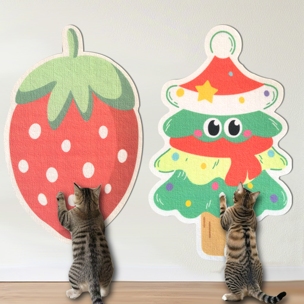 Cartoon Cute Cat Tree-Durable XPE &amp; Polyester Flocked Surface 80cm Height Safe &amp; Anti-Slip Design for Indoor Use