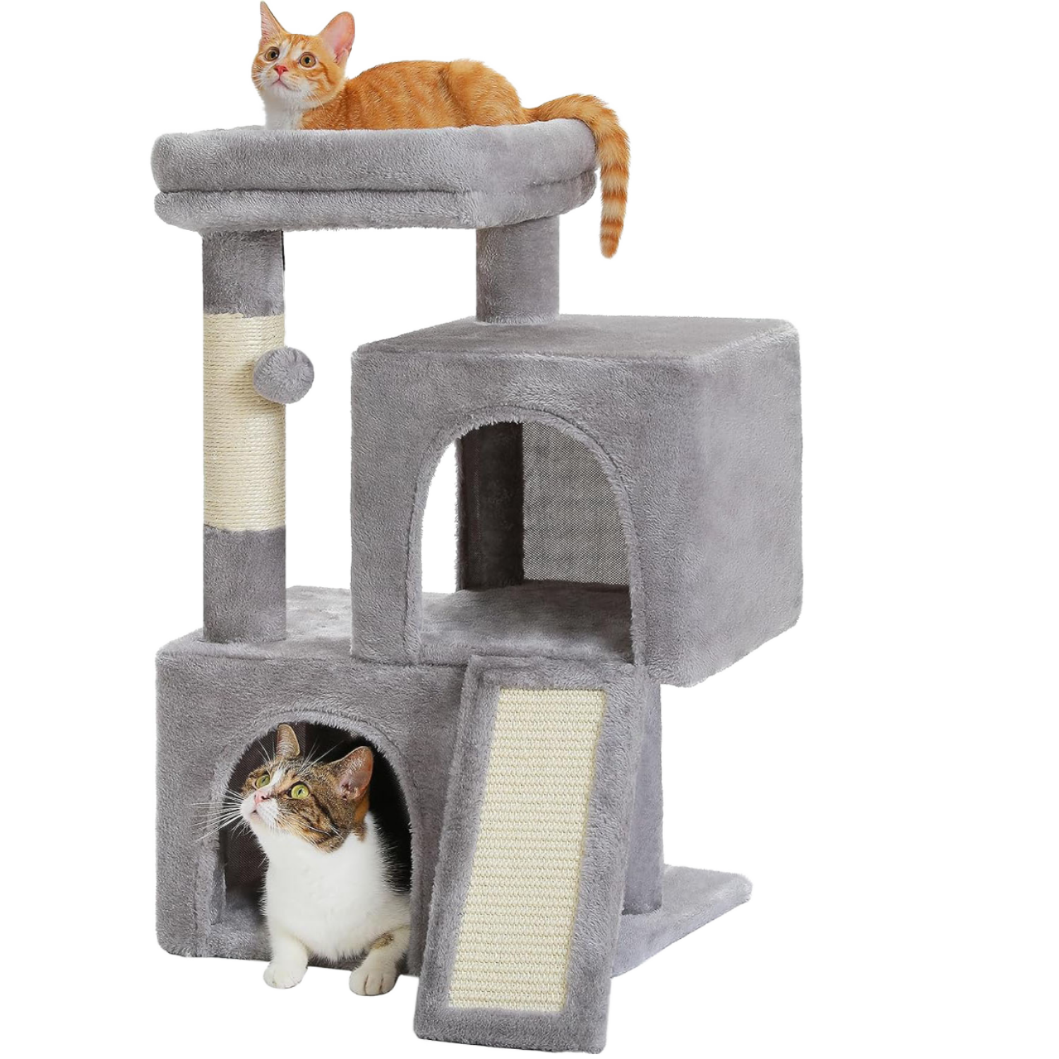 Factory Sales Luxury Modern Plush Wood Sisal Cloth Multi-layer Cat Climbing Frame Jumping Cat Tree Nest