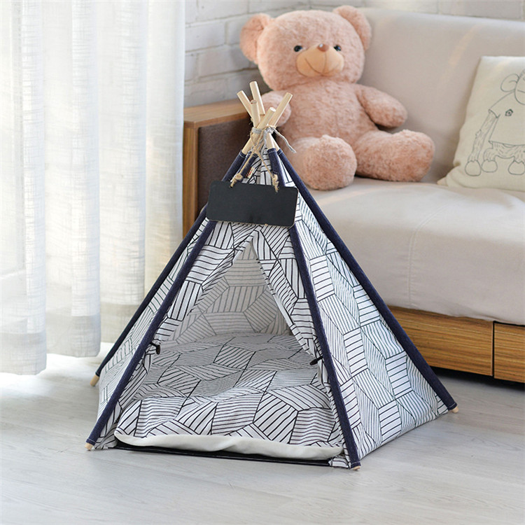 Wholesale Foldable Pet Teepee Cat Dog Pet Tent House Washable Dog Tent
