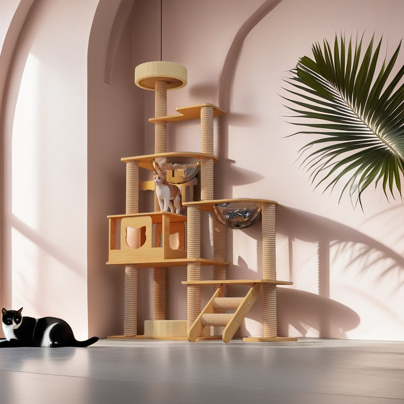 Multi Cat Tree With 4 Condos 6 Platforms Sisal Scratching Posts Non Toxic Materials And Easy Assembly Guide