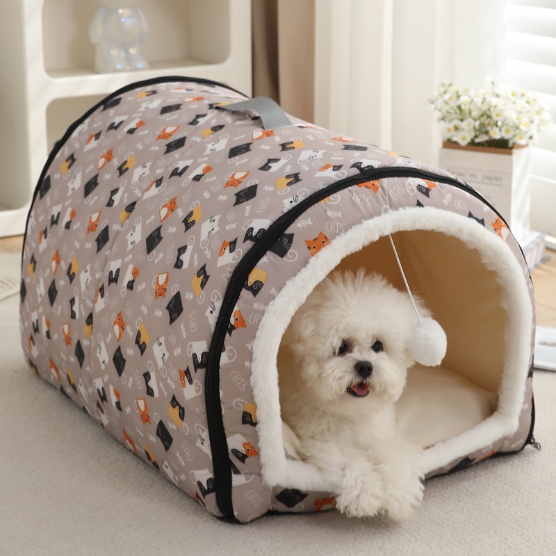 Wholesale Dog House Portable Foldable Winter Warm Pet Tent &amp; Cat Cave Bed