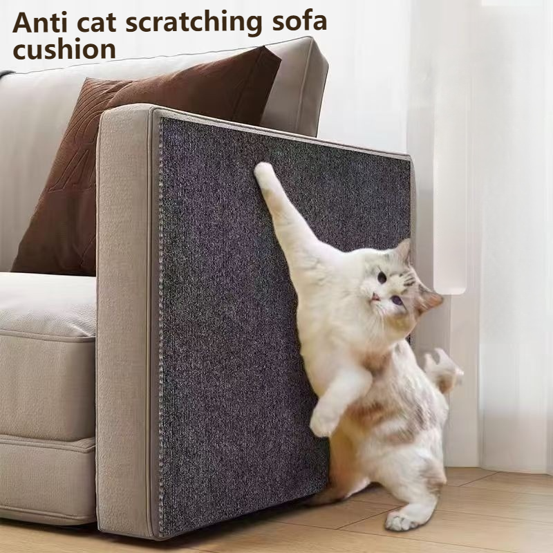 Self-Adhesive Cat Scratching Carpet Trimable Furniture Protector Mat Pad For DIY Climbing