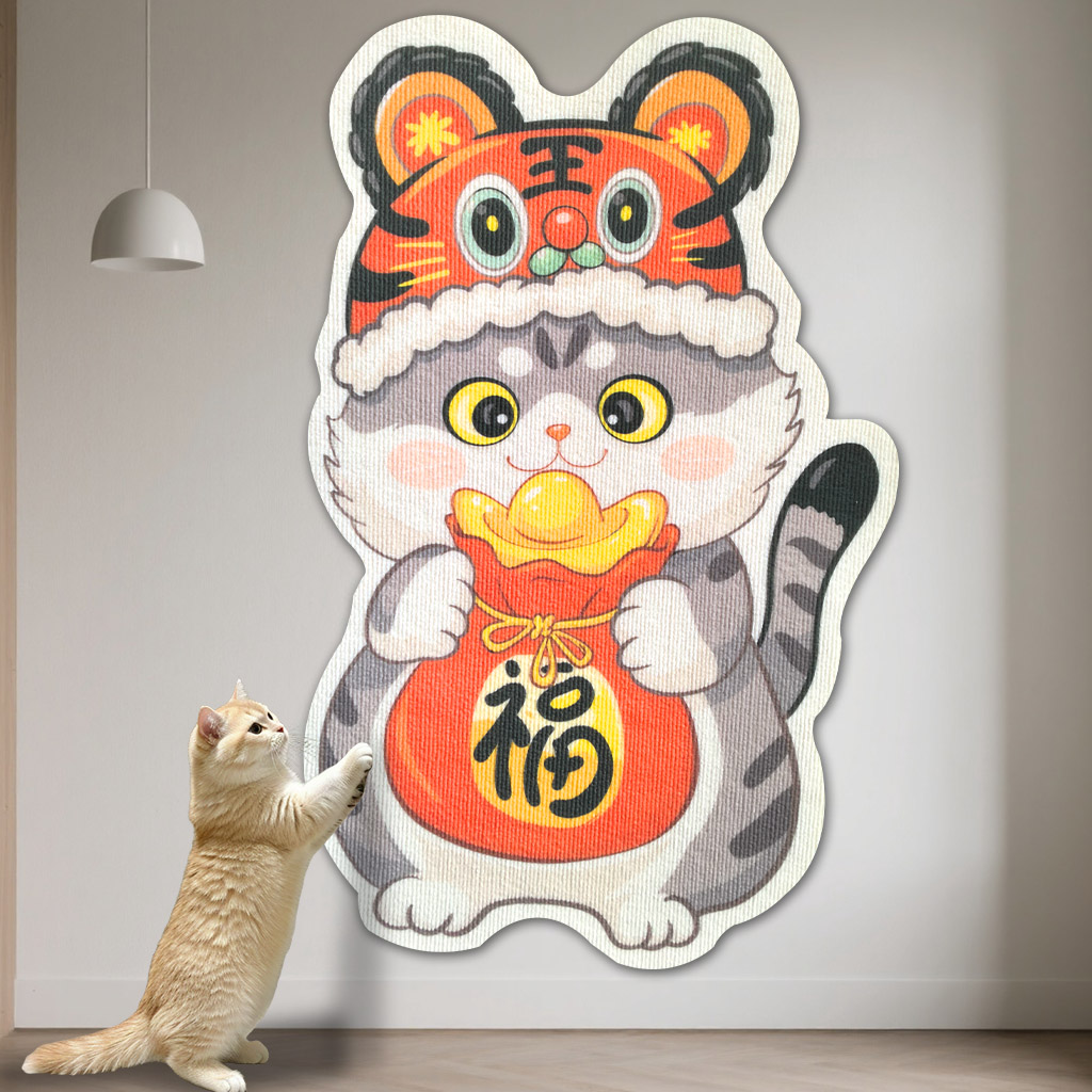 Cartoon Cute Cat Tree-Durable XPE &amp; Polyester Flocked Surface 80cm Height Safe &amp; Anti-Slip Design for Indoor Use