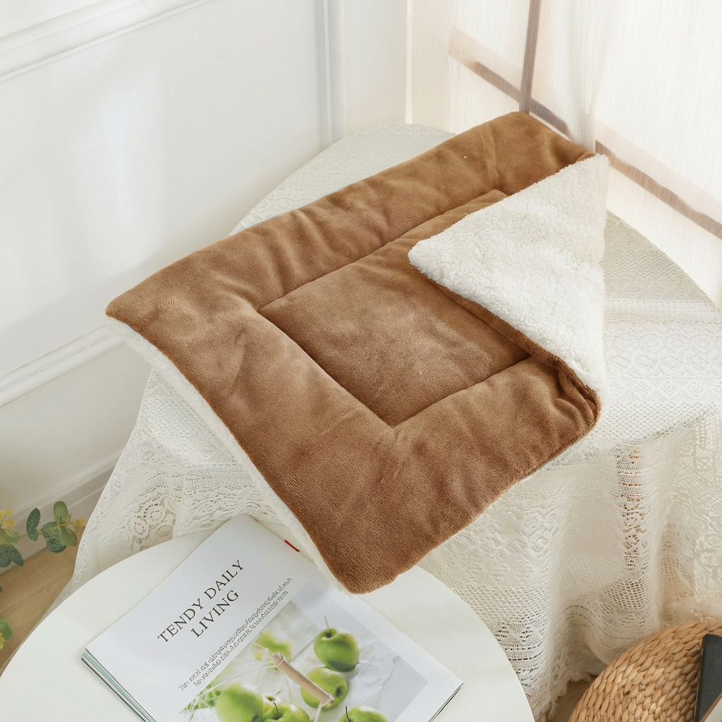 Pet-Friendly Soft Machine Washable Thickened Pet Mat Winter Dog &amp; Cat Cushion Warm Sleeping Blanket Dog Mat for All Sizes
