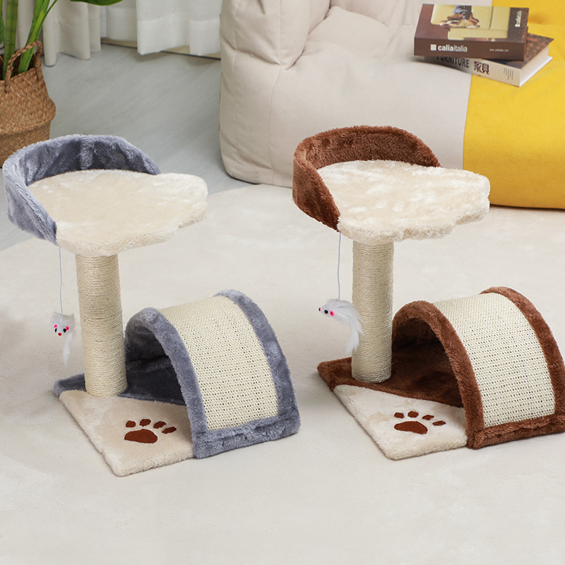 Cat Scratcher Most Popular Cats Sisal Arched Bridge Cat Tree Swing Mouse Strong Scratching Pillar Pet Supplies 2 Designs Stocked