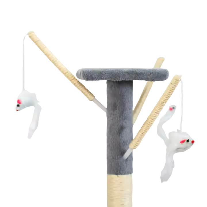 Wholesale Modern Luxury Solid Wood MDF Custom Cat Tree Condo Interactive Top Sisal Wooden Cat Tower Scratching Posts