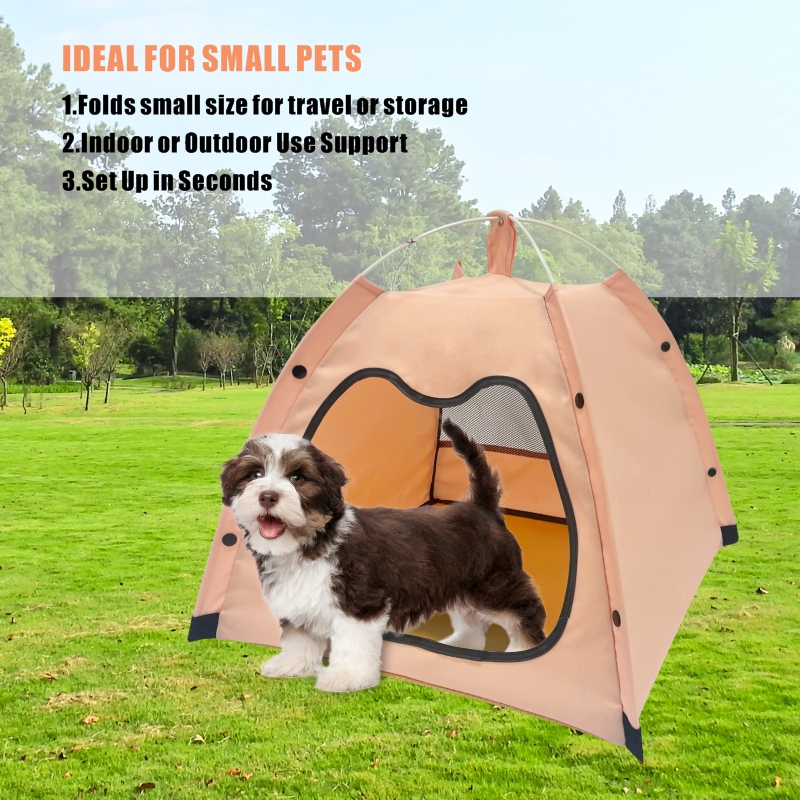 PRODIGY PF002 Small Medium Folding Pet Teepee Tent Outdoor Travel Tent Pet Fence Portable Pop up Pet Crate Dog or Cat Show Tent