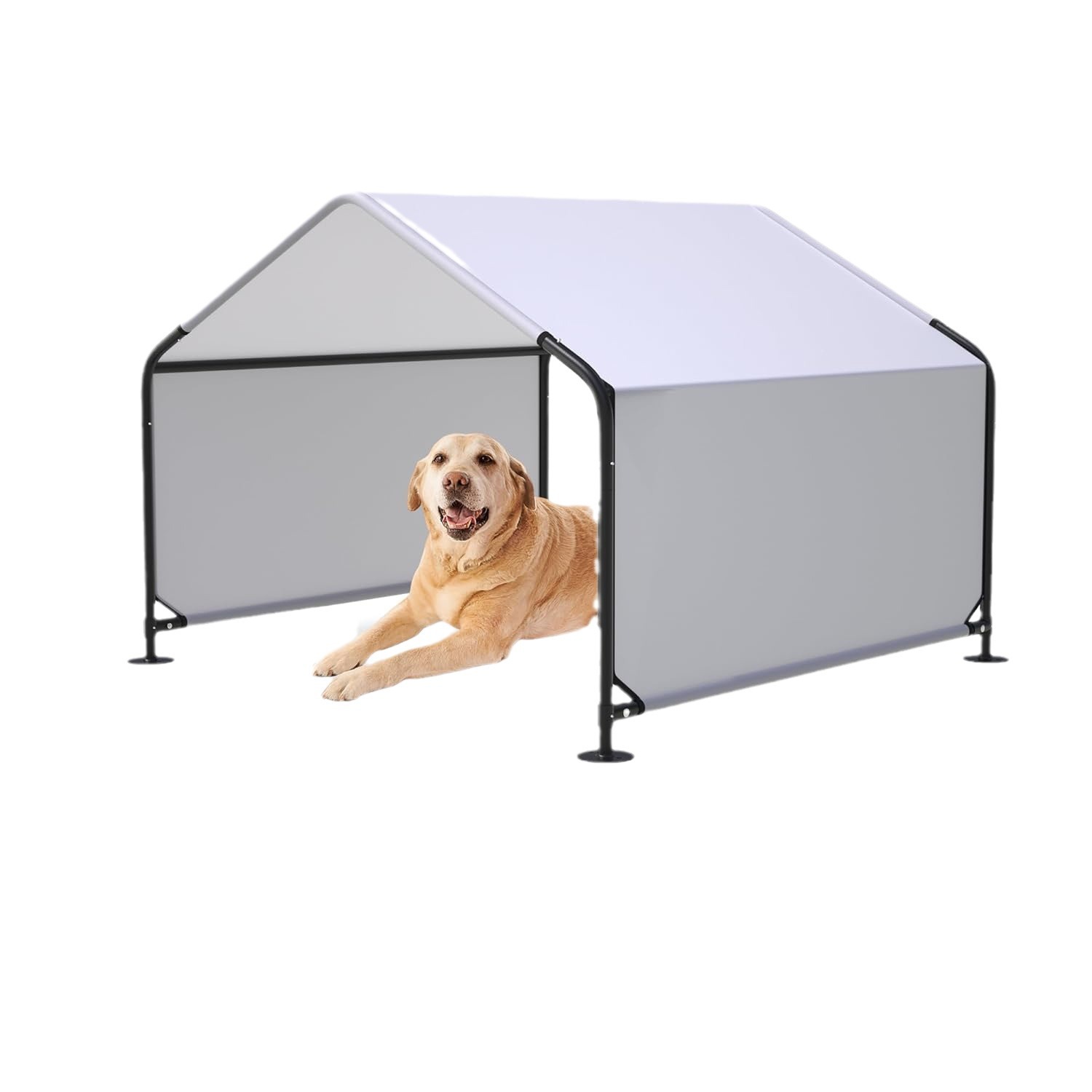 Heavy Duty Semi Closed Elevated Foldable Dog Shade Shelter Waterproof Sun Protection Outdoor Large Pet Tent for Small Animals