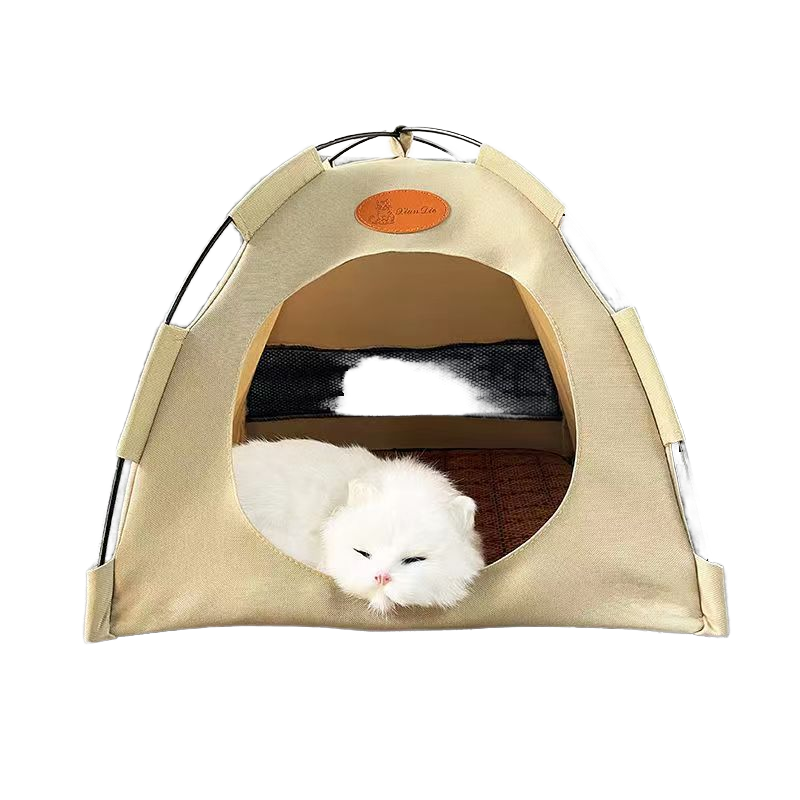 Wholesale Waterproof Breathable Foldable Portable Pop Pet Tent Bed Solid Button Closure Cat Dog House Small Breeds Camping