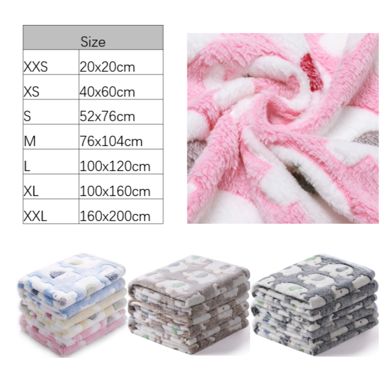 Machine Washable Warm Paw Print Pet Throw