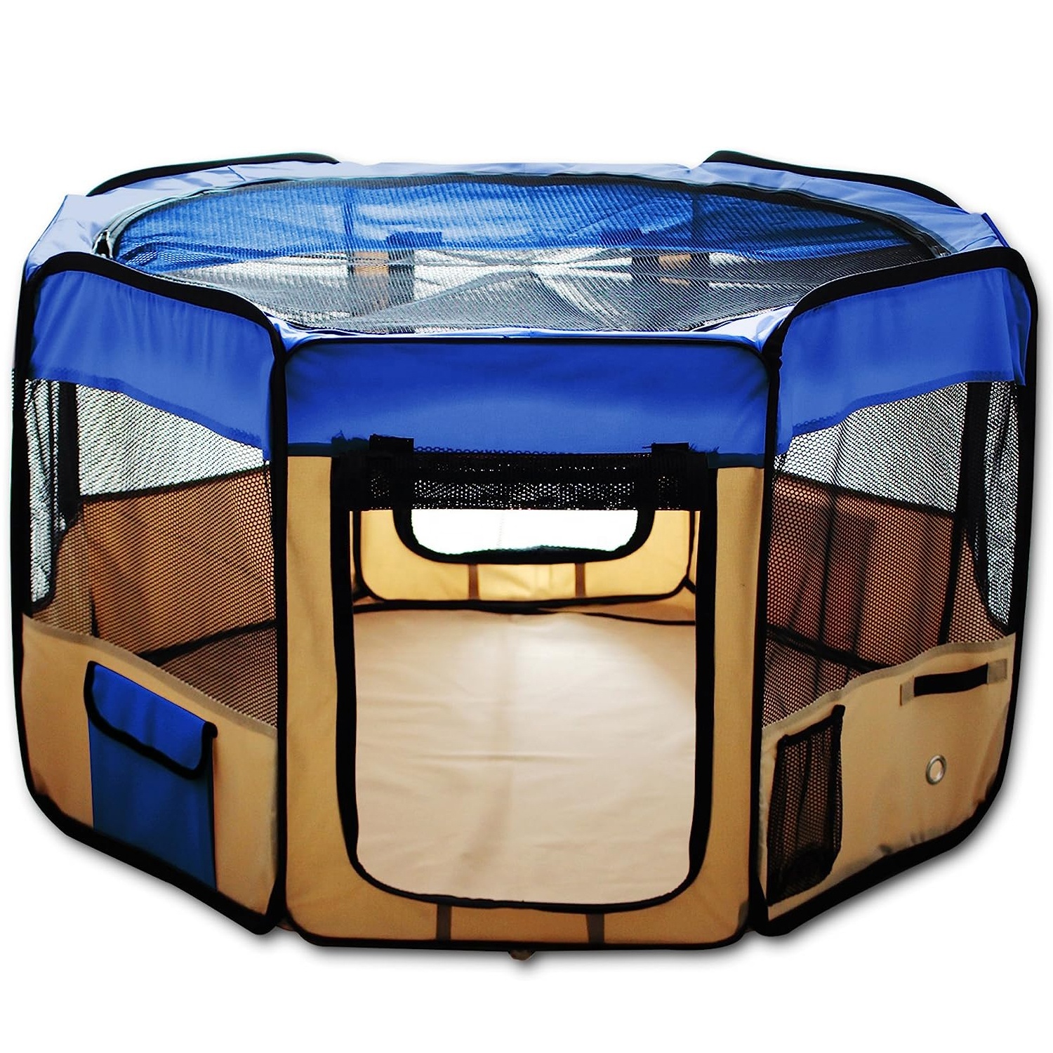 Portable Lightweight Eight-Panel Pet Playpen Strong Fabric Dog Exercise Playpen Pet Gates &amp; Pens