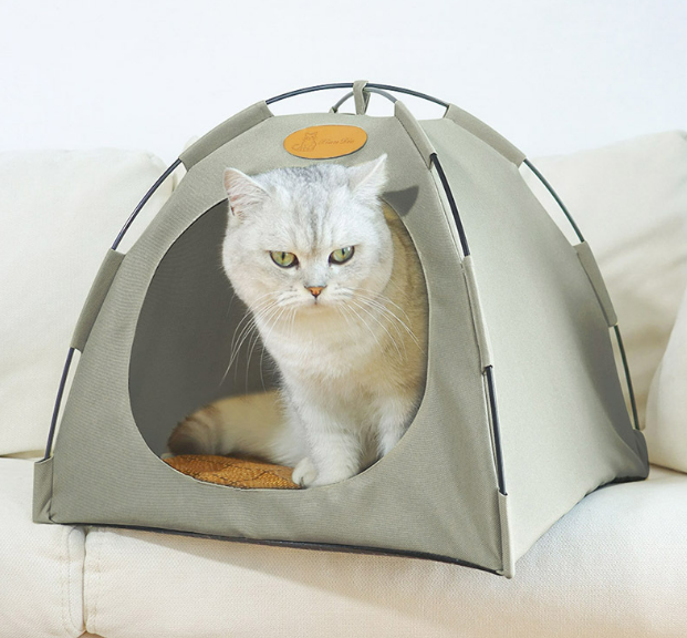 Waterproof Foldable Modern Portable Teepee Nest Pop up Pet Tent Cat Dog Bed Cave House with Removable Cover Summer Outdoor Box