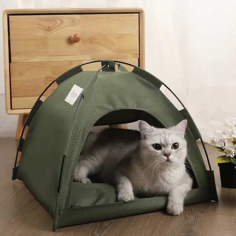 Summer Cooling Cooler Outdoor Pet Kennel Tent Breathable Foldable Solid Color Simple Pet Cage