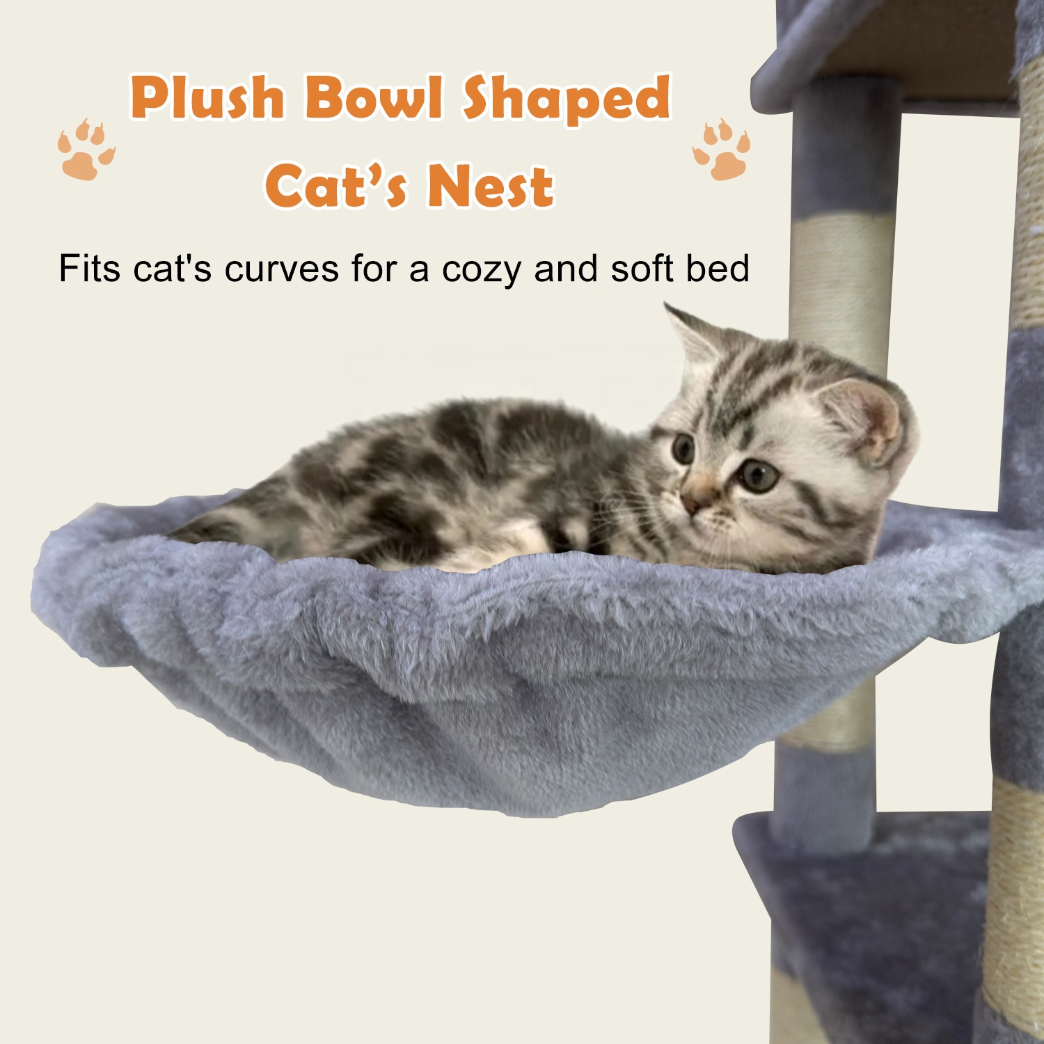 Floor to Ceiling Modern Large Pet Cat Condo Climbing Frame Multi-Level Luxury Cat Tree Tower for Indoor Cats
