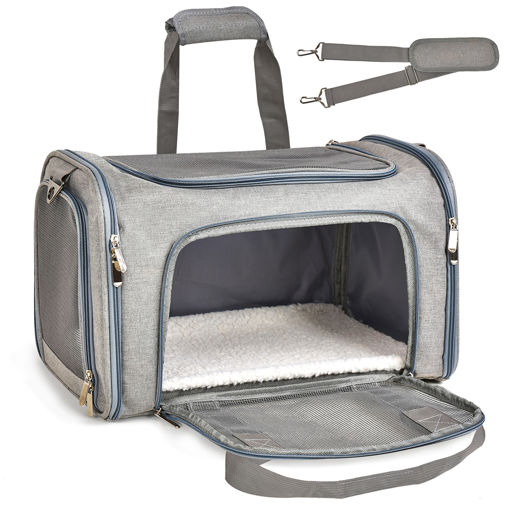 Europe &amp; America Hot Sale Airline Approved Pet Carrier Bag Small Dog Carrier Soft Sided Collapsible Portable Dog Travel Carrier